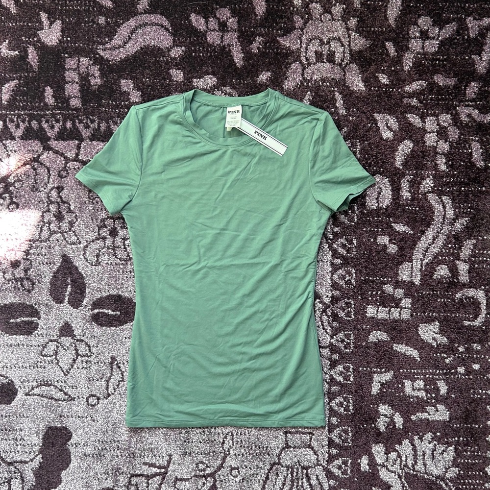 PINK Victoria's Secret Mint Green Short Sleeve Tee